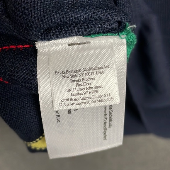 NWT Brooks Brothers Argyle Silk/Cotton Blend Vest St. Andrews Links Navy Size XL - Picture 9 of 17